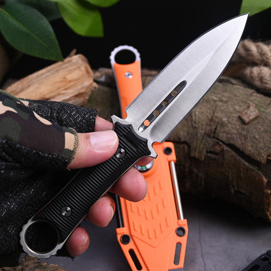 The Ashthalen:Fire Starter & Sharpener with Compass Fixed Blade Knife