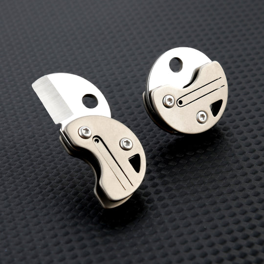 Zero-Bulk:Ultra Mini Titanium Pocket Keychain EDCFolding Knife