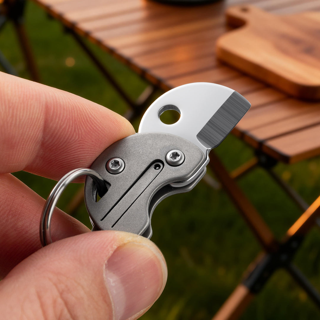 Zero-Bulk:Ultra Mini Titanium Pocket Keychain EDCFolding Knife