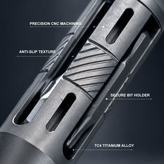 PenPry：7-in-1 Titanium EDC Tool With Eternal Pen, Pry Bar & Screwdriver Bits.