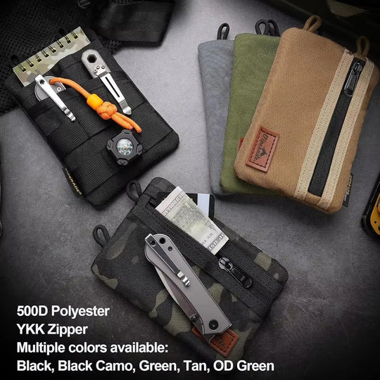 Pocketra:7-in-1 EDC Pouch – Mini Multi-Utility Wallet
