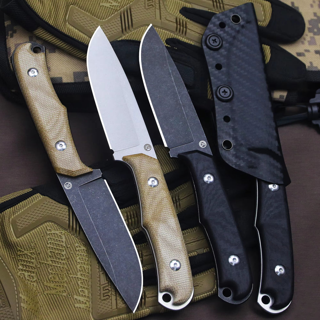The Ravik:D2 Steel Minimalist Fixed Blade EDC Knife