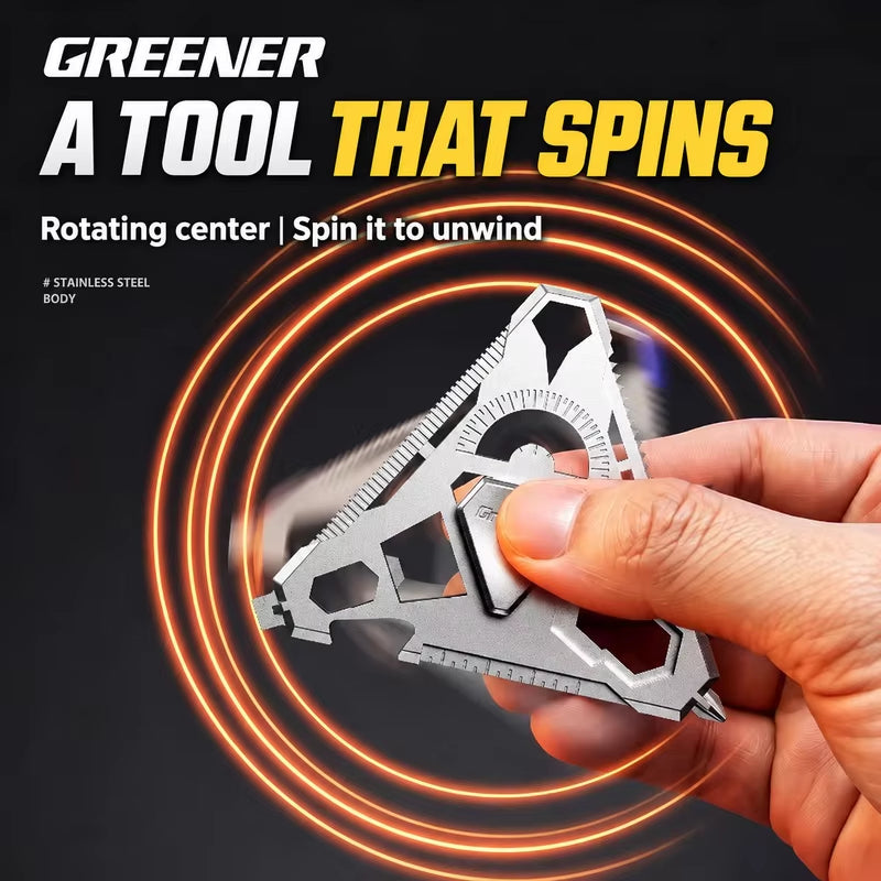 TriPivot:Triangle Mini 13-IN-1 EDC Rotating Multitool
