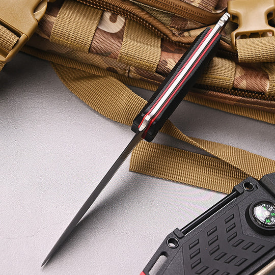 The Ashthalen:Fire Starter & Sharpener with Compass Fixed Blade Knife