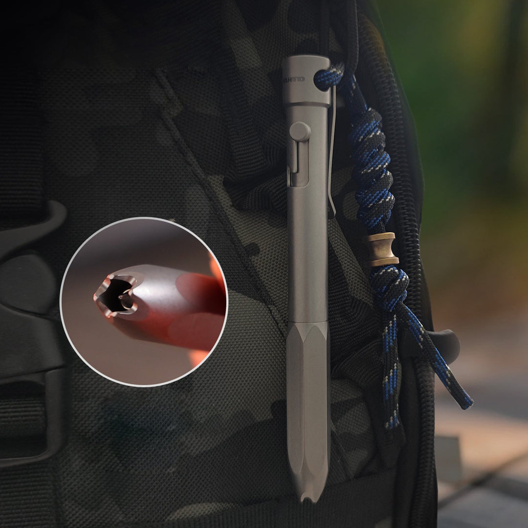 The Aurora:Premium EDC Titanium Smooth Bolt Action Pen