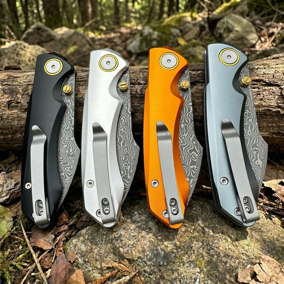 Silver Shark-Lightweight Damascus VG10 EDC Folding Pocket Clip Knife