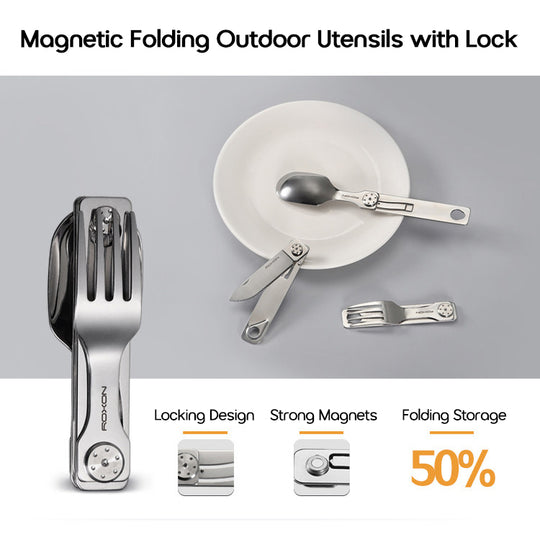 TrailCut – Durable flatware kit with knife, fork, and spoon, perfect for outdoor meals