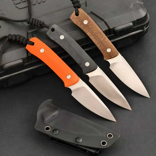 Pocket-Sized Beast:G10 Outdoor Fixed Blade EDC Knife with K-Sheath
