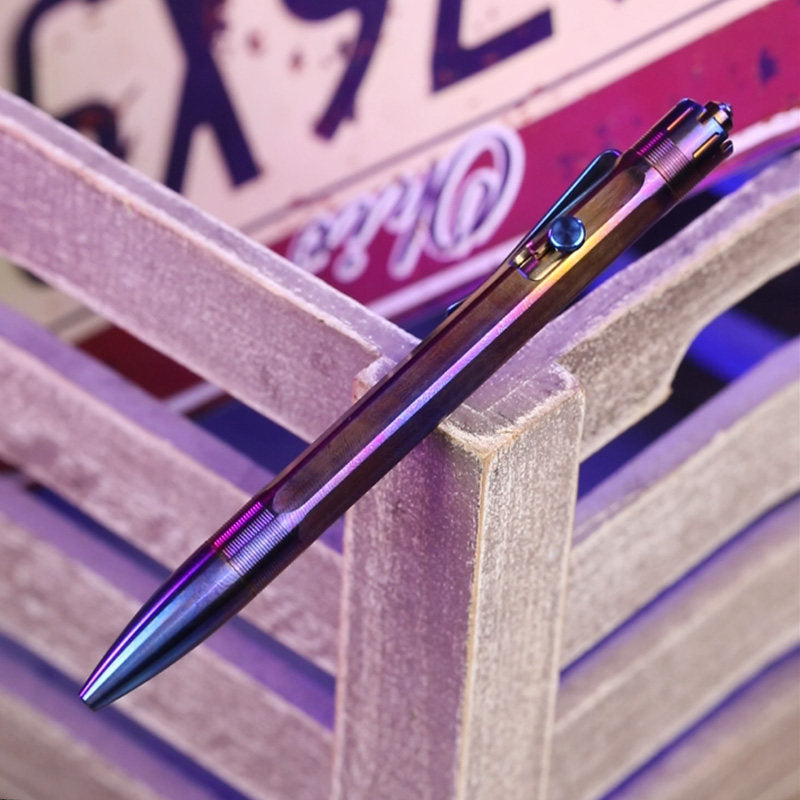 The Meteor:Titanium Bolt Action EDC Tungsten Steel Tactical Pen