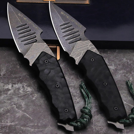 The Zharvex:D2 Steel Fixed Blade Outdoor Survival EDC Knife with Sheath