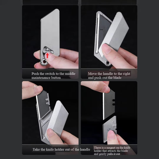 TiFlex EDC Utility Knife – One-Handed, Quick-Change Blade, Playful & Portable
