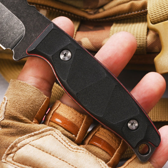 The Trailblazer: Multi-Functional Survival Knife with Compass & Fire Starter