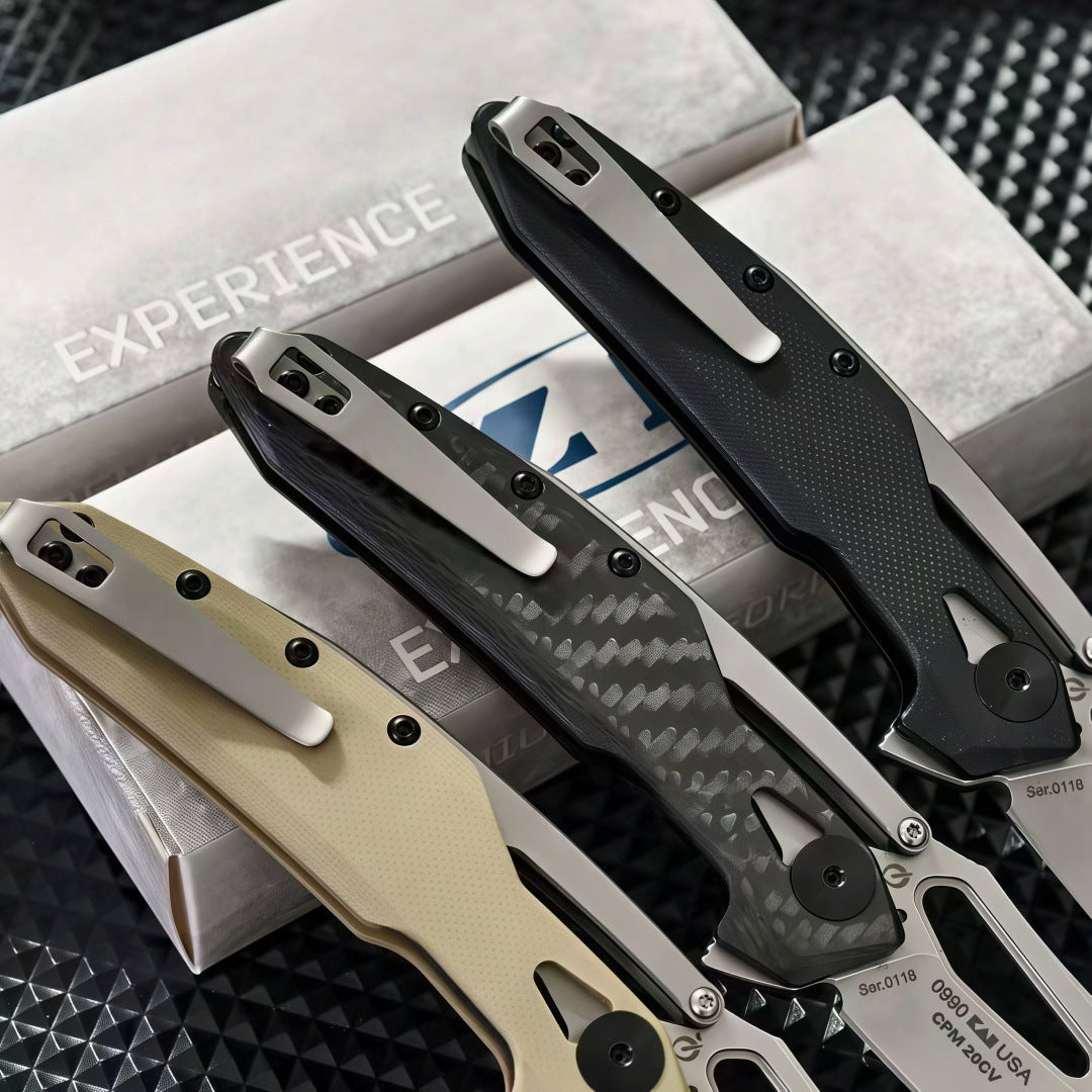 The Renvik:CPM 20CV Steel Portable Sharp Blade EDC Folding Knife