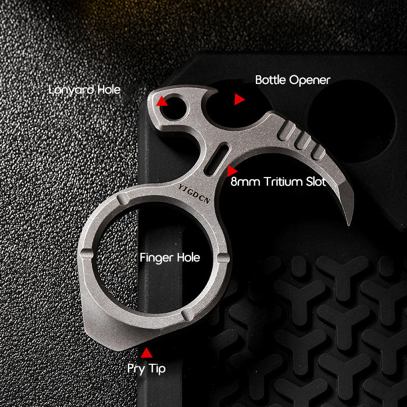 TitanKnuck – Titanium Finger Knuckle With Bottle Opener & Fidget Function