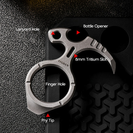 TitanKnuck – Titanium Finger Knuckle With Bottle Opener & Fidget Function