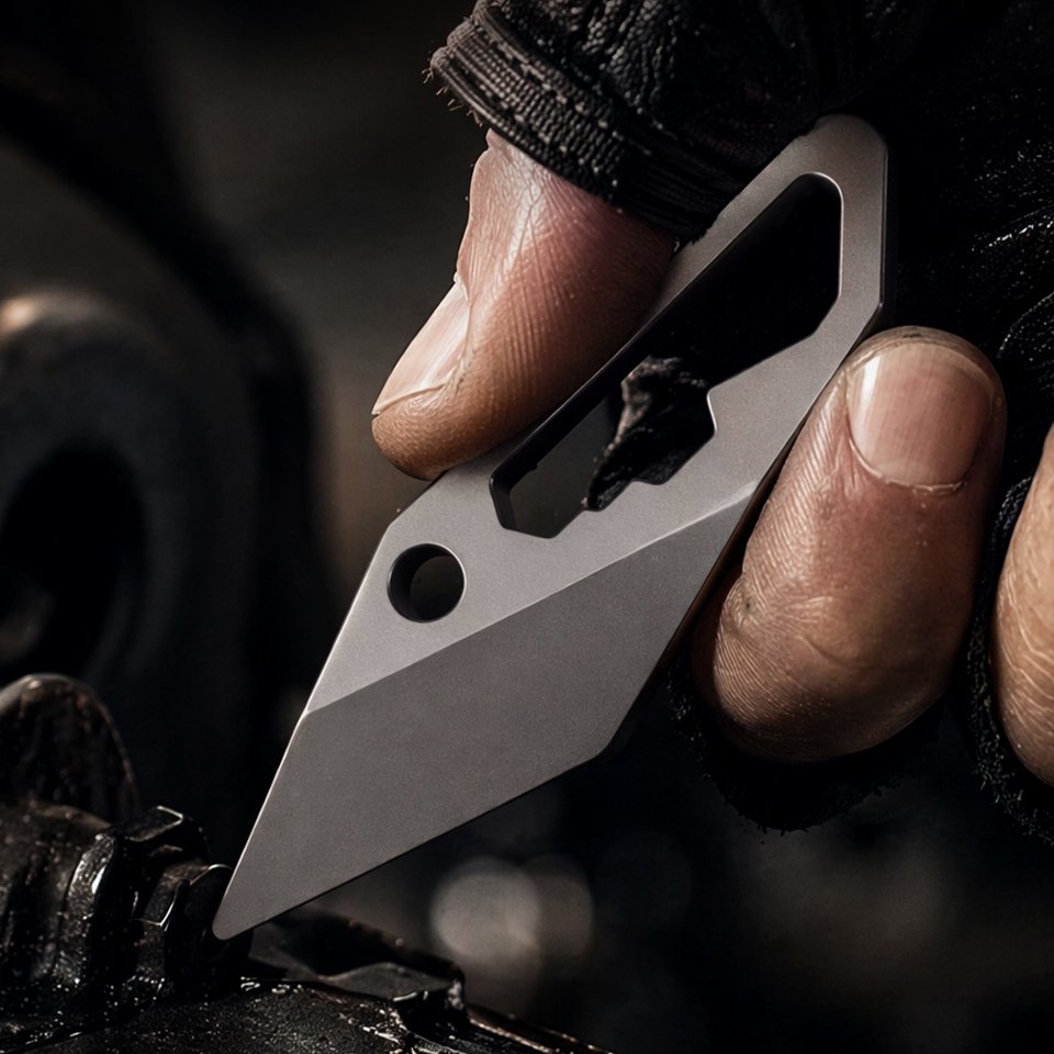 The Titan Fang:TC4 Titanium EDC Pry Bar & Screwdriver