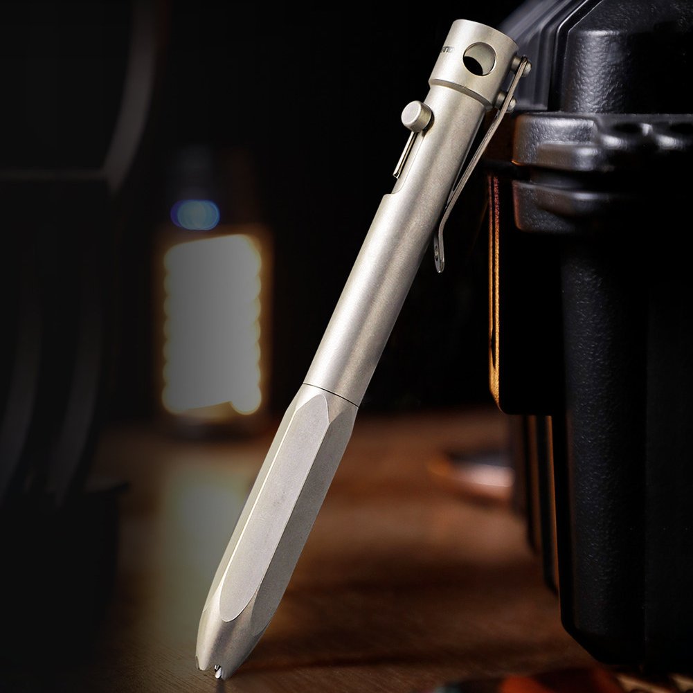 The Aurora:Premium EDC Titanium Smooth Bolt Action Pen