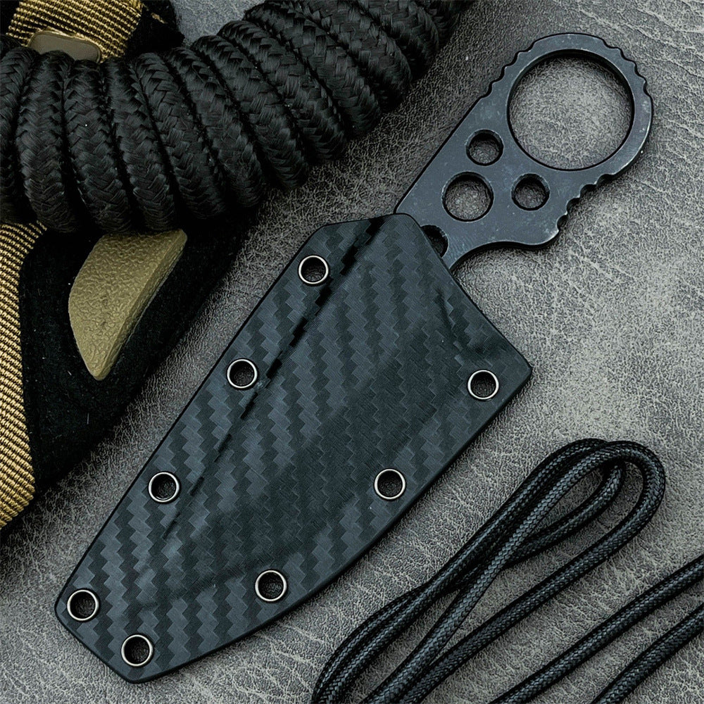 The Boke:440C Steel Fixed Blade Finger Loop EDC Tactical Knife