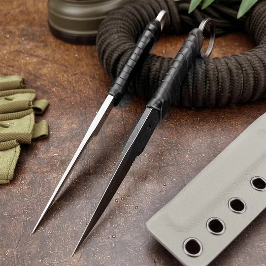 The Nexar:Leather-Wrapped EDC Fixed Blade Tactical Knife