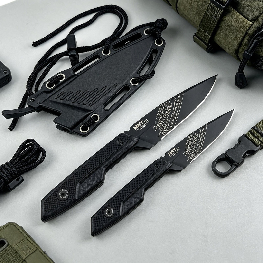 The Ravix:N690 Steel Fixed Blade EDC Outdoor Knife with K-Sheath