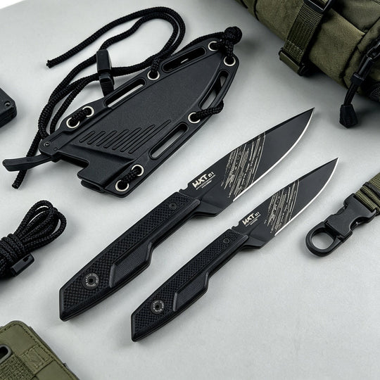 The Ravix:N690 Steel Fixed Blade EDC Outdoor Knife with K-Sheath