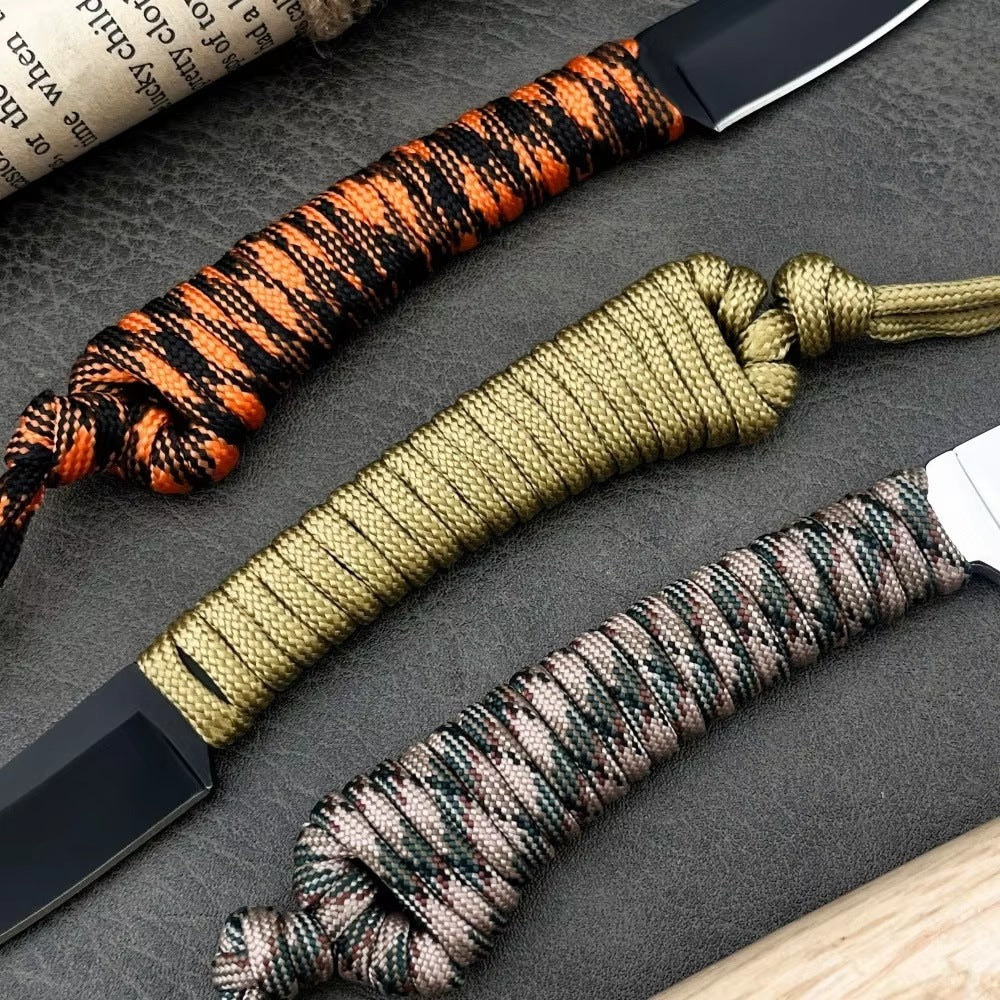The Frost:Hand-Wrapped Handle Outdoor Fixed Blade Knife
