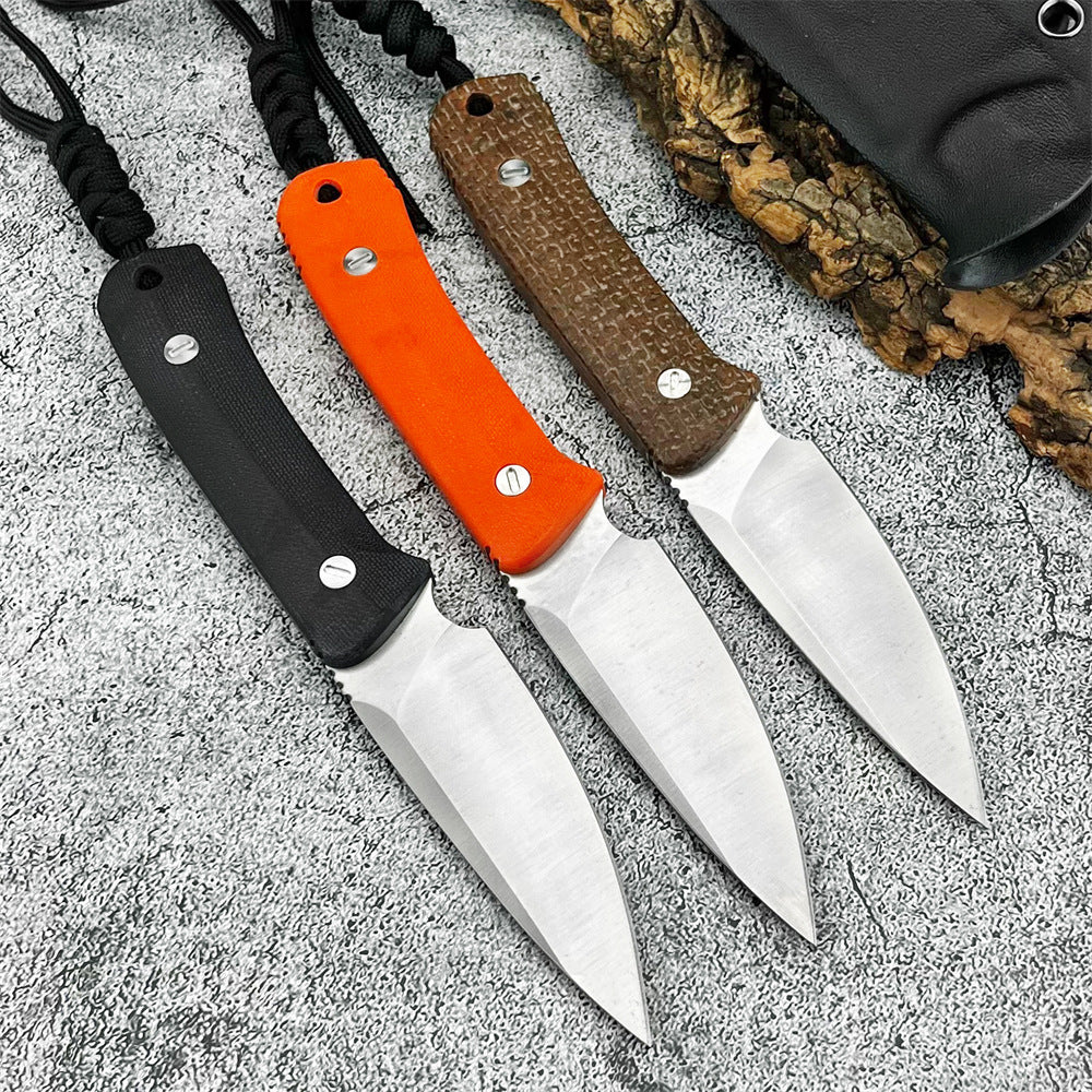 Pocket-Sized Beast:G10 Outdoor Fixed Blade EDC Knife with K-Sheath