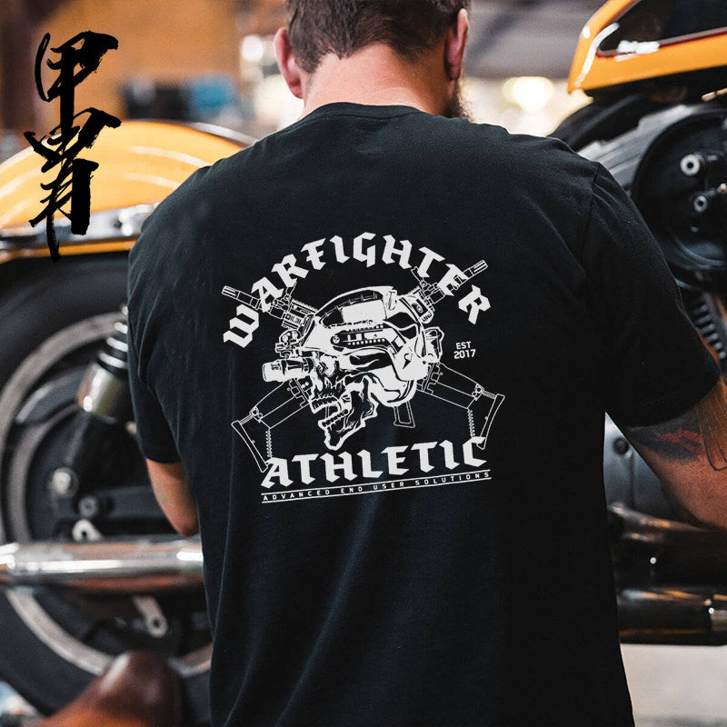 Security Guard:100% Cotton Ribbed Collar Tee Graphic Print Crew Neck Mens T-Shirt