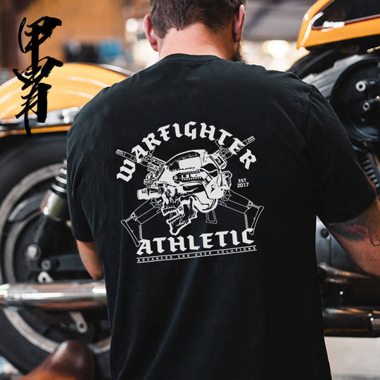 Security Guard:100% Cotton Ribbed Collar Tee Graphic Print Crew Neck Mens T-Shirt