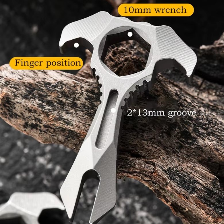 The Ironclad:Titanium EDC Knuckle-Style Utility Multi-Tool