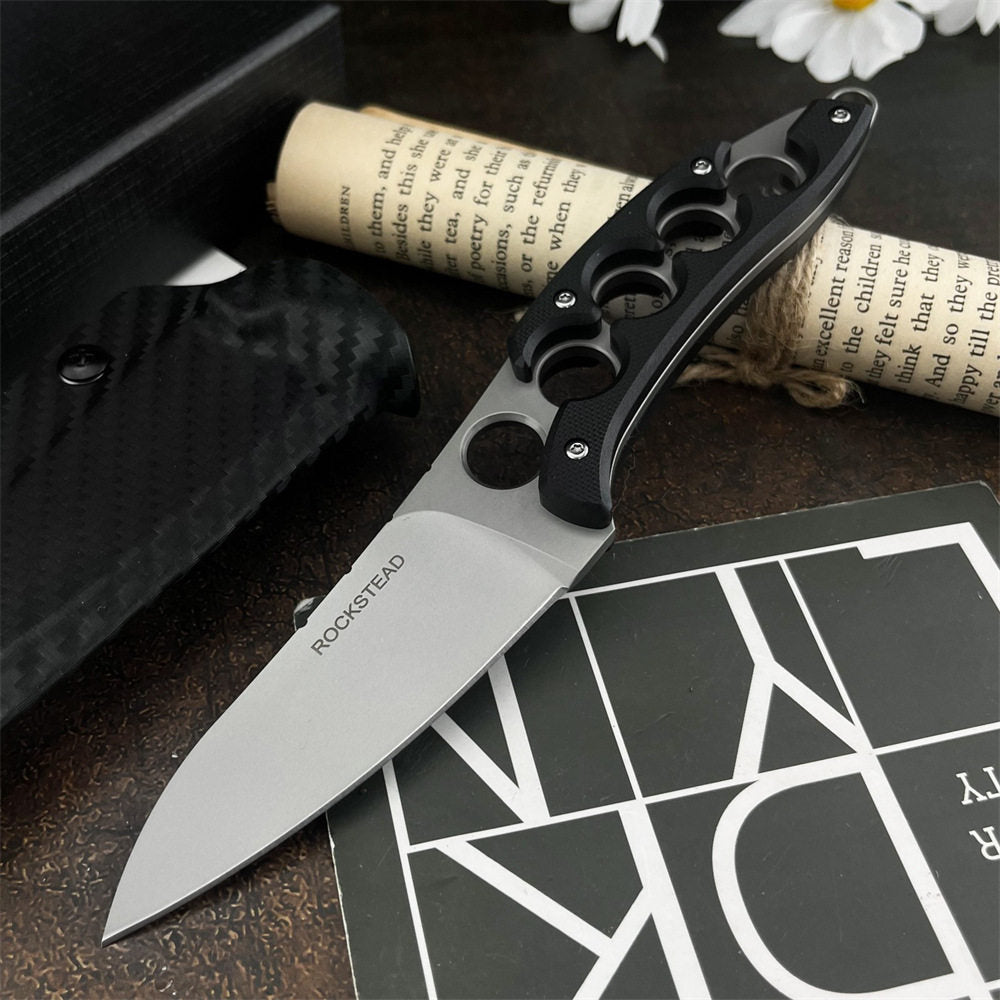 Steel Companion:Knuckle Guard EDC Self-Defense Fixed Blade Knife