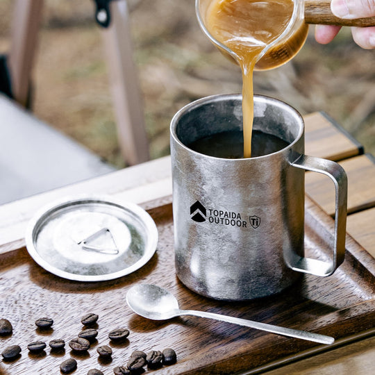 The Lumo:Pure Titanium Frosted Mug Double Wall Cup