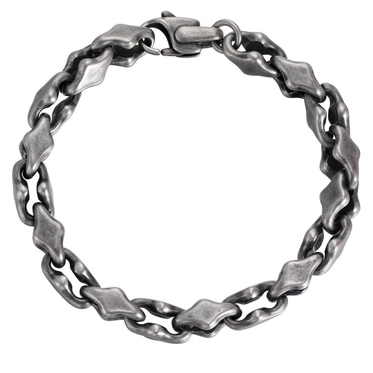 Midnight Starfall Bracelet: MatteTitanium Unisex Cuff