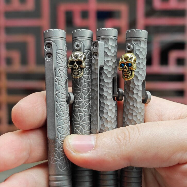 The Aero:Titanium Multifunctional Portable Spinner EDC Pen