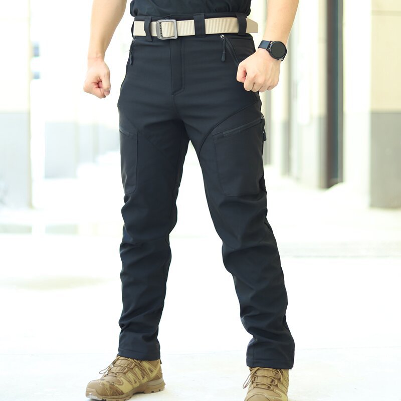 ArcticShield - Thermal Softshell Cargo Pants for Men Waterproof, Windproof, Fleece-Lined Winter Outdoor Tactical Pants