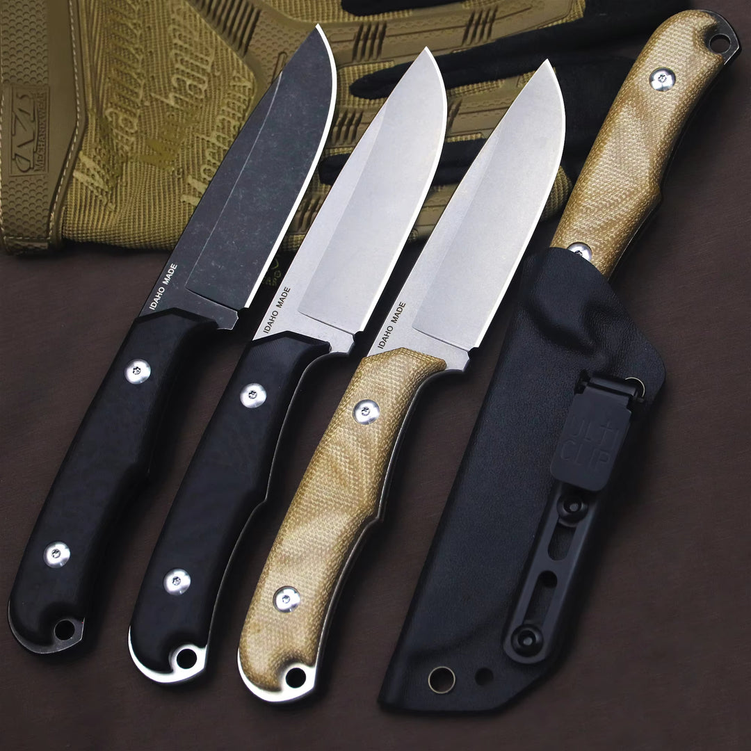 The Ravik:D2 Steel Minimalist Fixed Blade EDC Knife