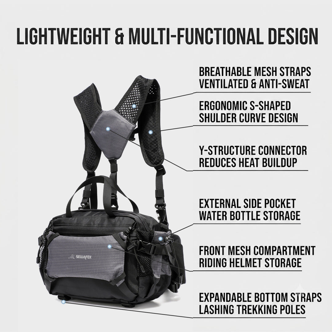 TriCarry - Ultralight Convertible Sling Bag For Hiking, Cycling & Travel