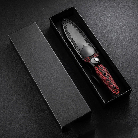 Crimson Snake:Camping & Survival Full-Tang Fixed Blade EDC Knife