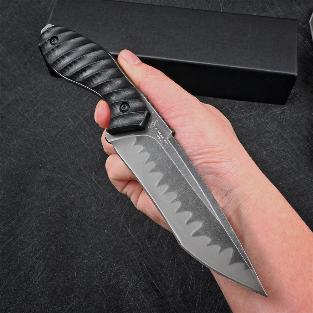 Frost Sentinel: Ultra-Hard Fixed Blade for Wilderness Reliability Full Tang Knife