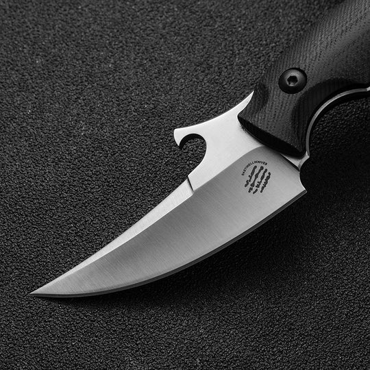 GreyMako:D2 Steel Hawkbill Karambit Outdoor Fixed Blade Survival Knife