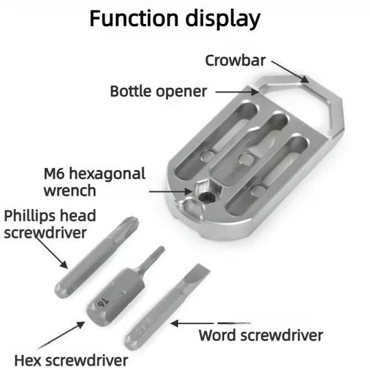 Toolvex:Titanium 3-IN-1 EDC Screwdriver Wrench & Utility Tool