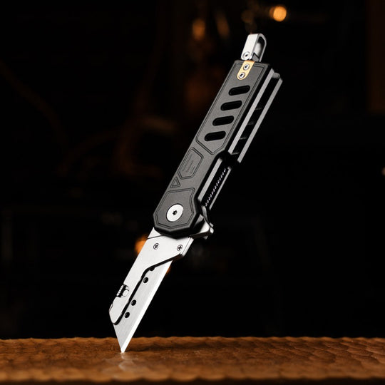 The Glide:Aluminum Replaceable Blade Pocket EDC Utility Knife