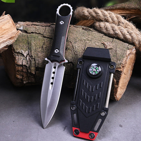 The Ashthalen:Fire Starter & Sharpener with Compass Fixed Blade Knife