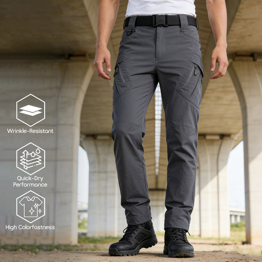 ChillDry – Lightweight Quick-Dry Cargo Pants In Khaki For Summer Comfort & Daily Commute