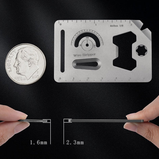 The Pocket Core:Titanium 8-in-1 Multi-Tool EDC Card