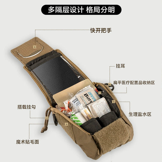 RapidMed – Compact Tactical First Aid Pouch For Outdoor, Travel & Emergency Use