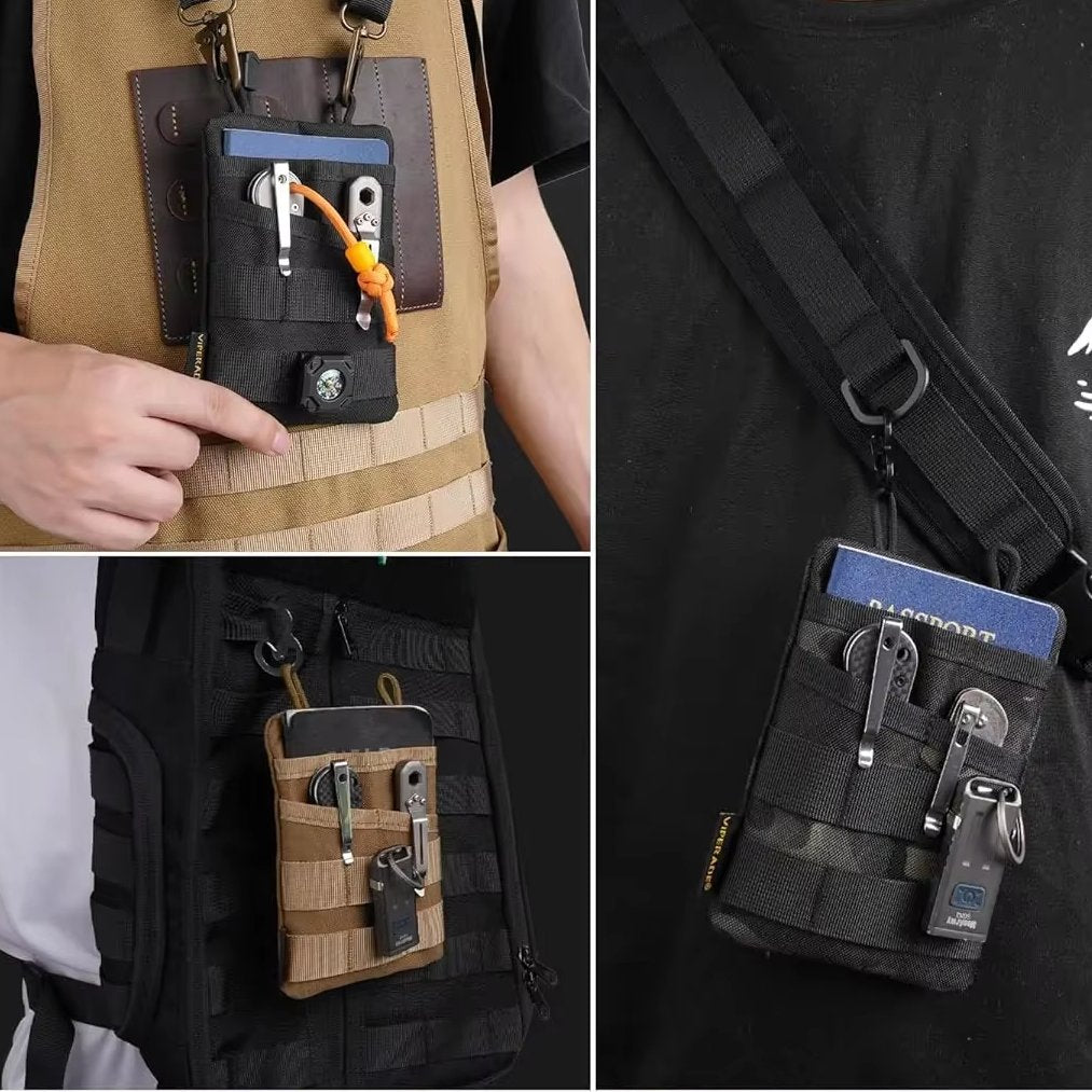Pocketra:7-in-1 EDC Pouch – Mini Multi-Utility Wallet
