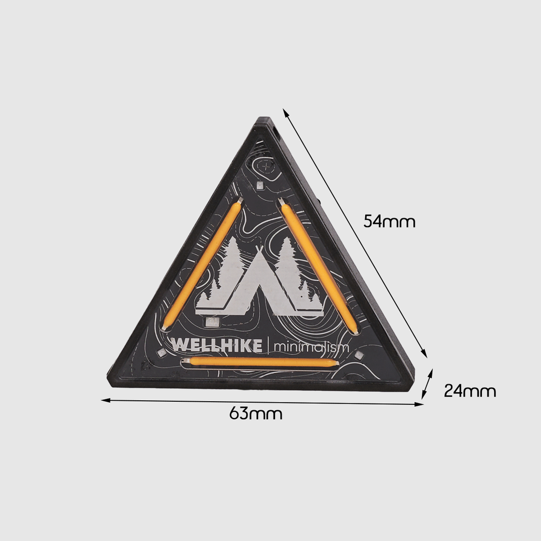 TriBadge - Rechargeable Triangle Clip Light For Camping, Warning Signal & EDC