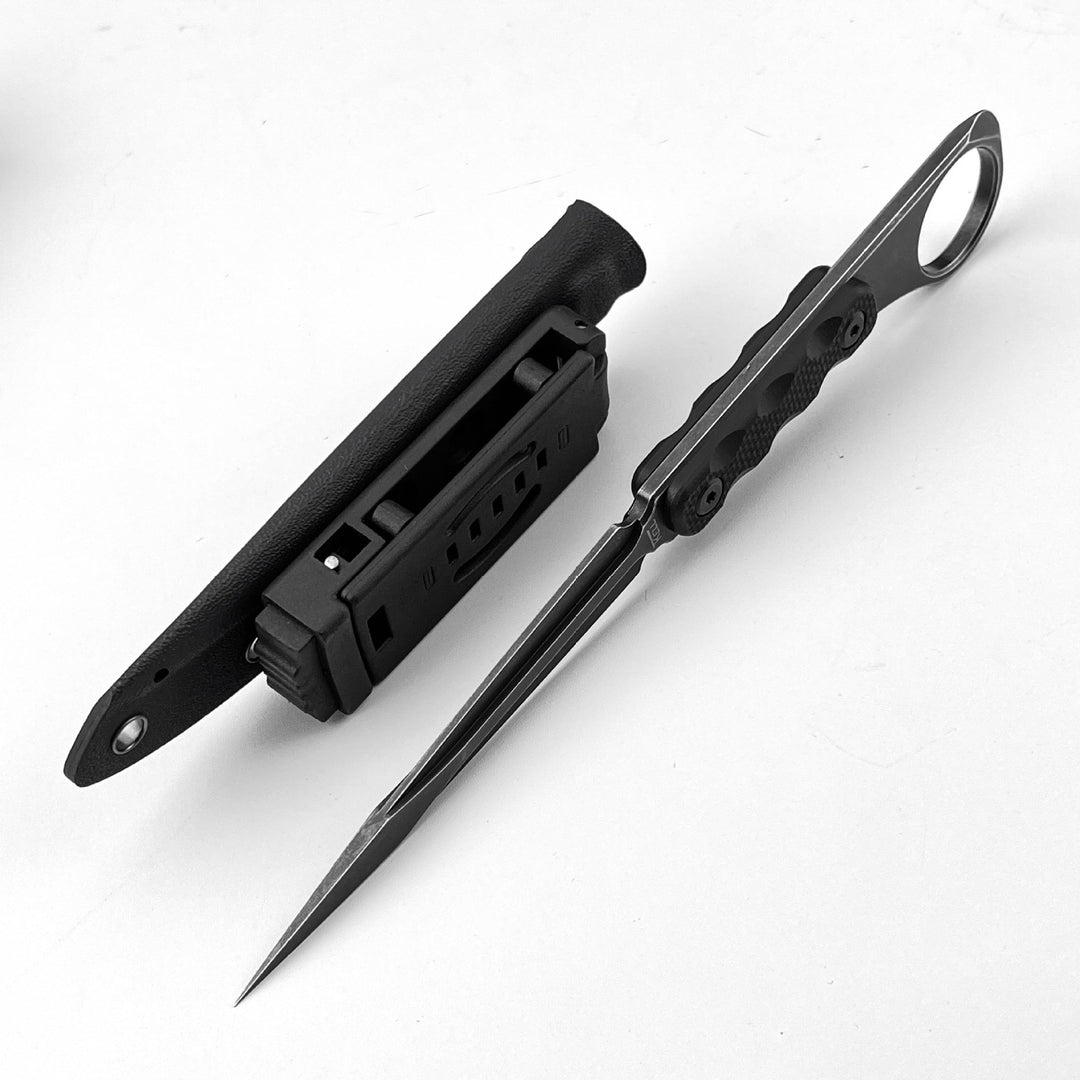 The Ice Pick:Triangular Spike EDC Fixed Blade Knife with K-Sheath