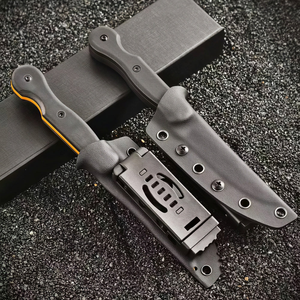 The Kaelix:G10 Fixed Blade Portable EDC Knife with K Sheath